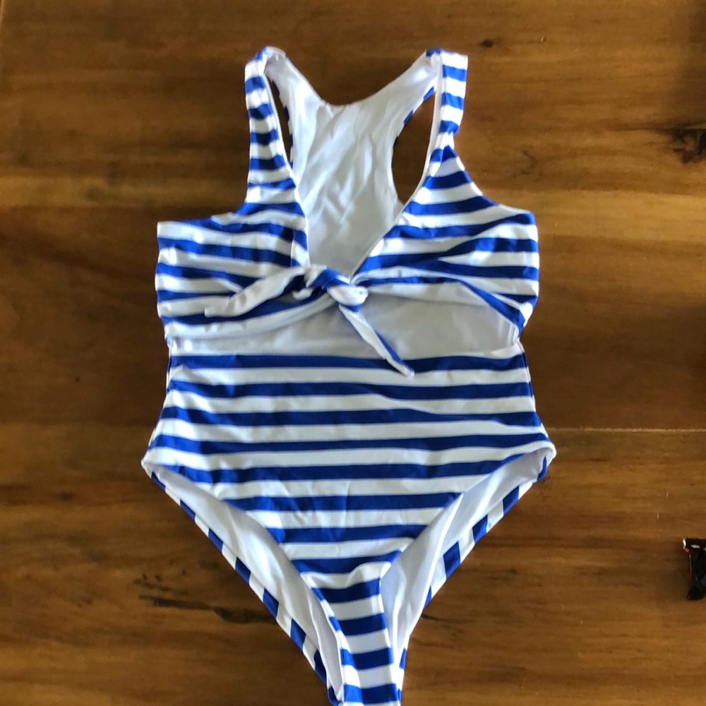 Striped bathing suit
